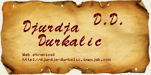 Đurđa Durkalić vizit kartica